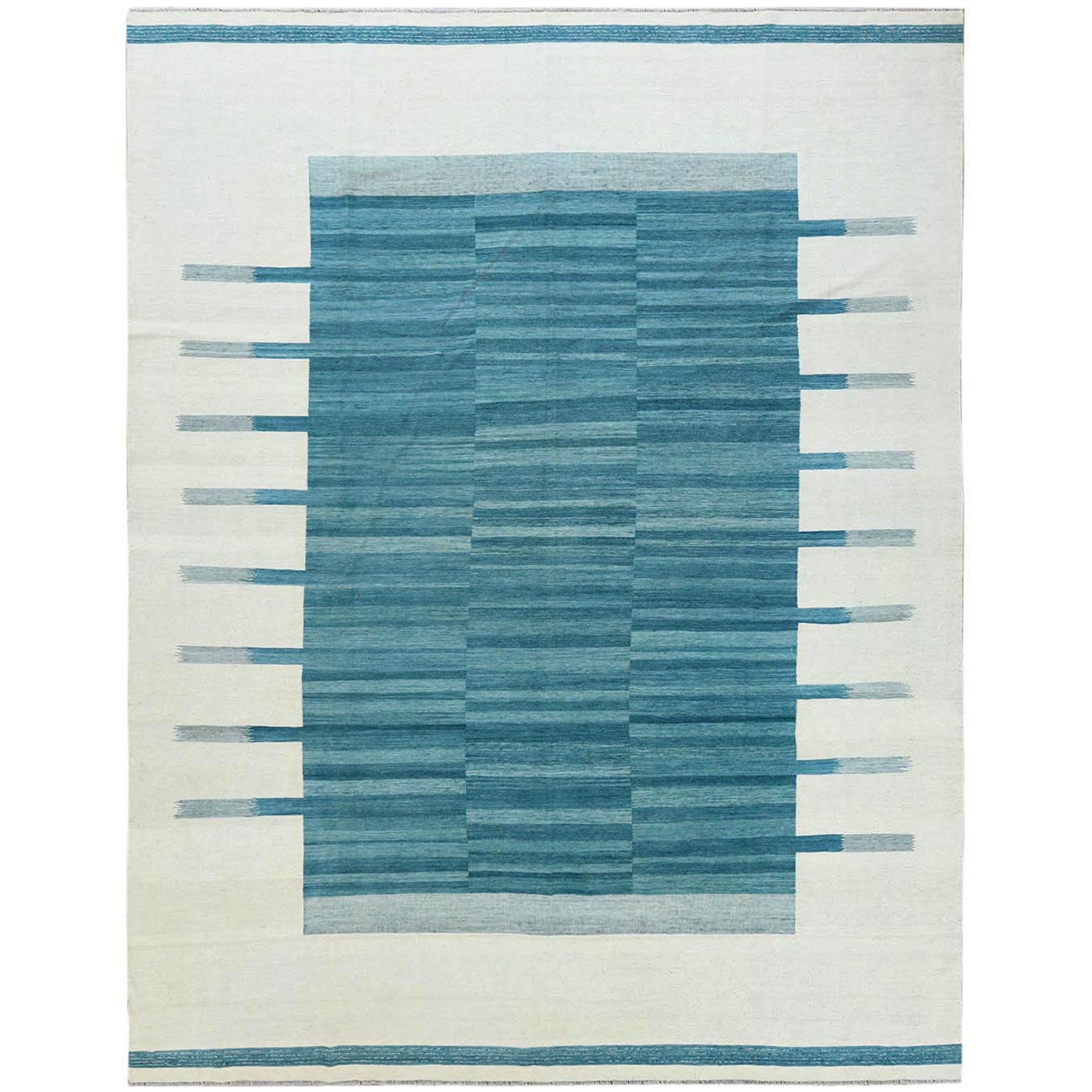 Modern & Contemporary Wool Hand-Woven Area Rug 10'8